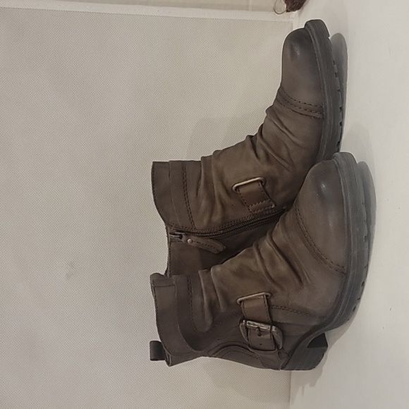 EARTH BROWN LEATHER SHOE BOOTS (‎ sz 7-1/2) - Picture 1 of 6